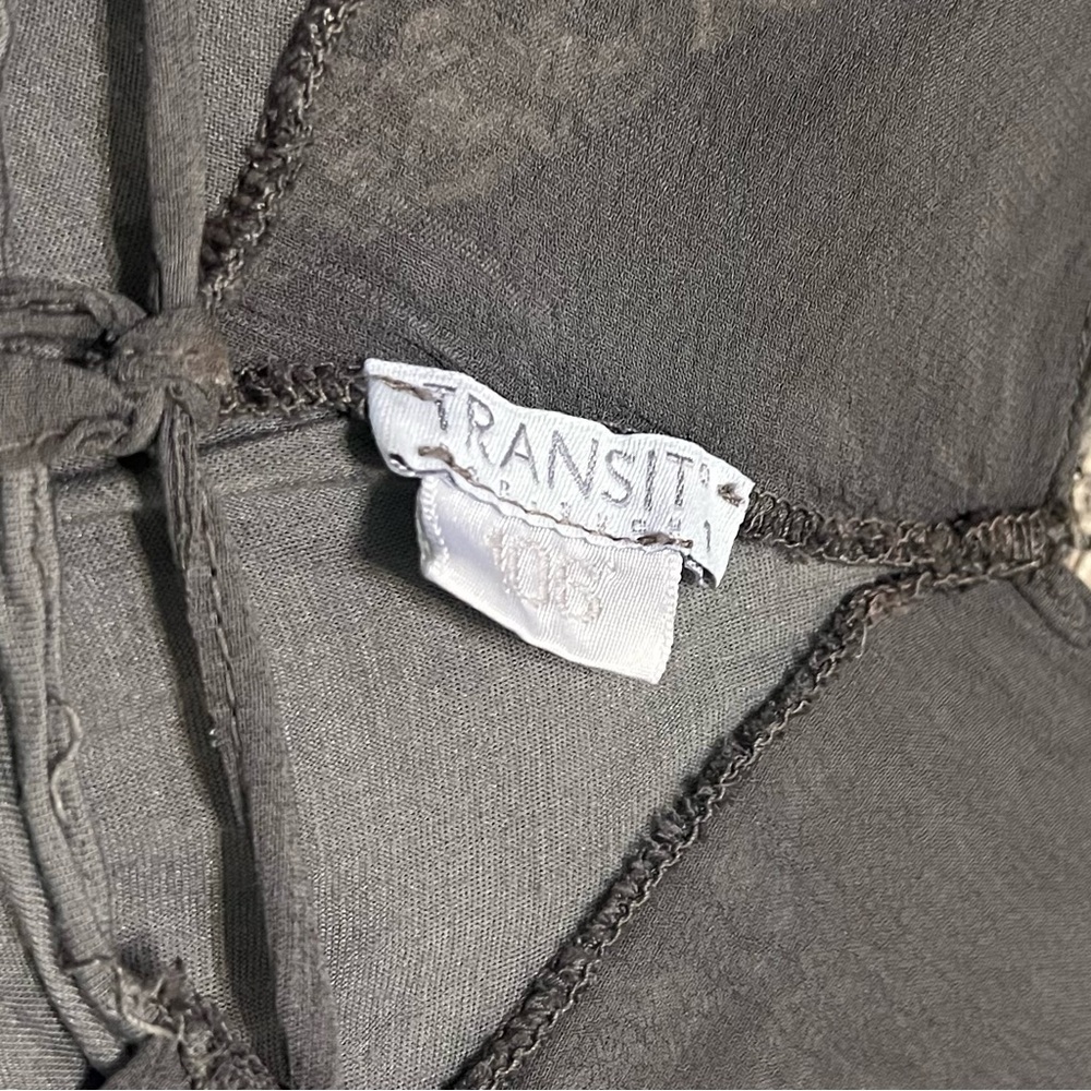Vintage Transit Par-Such Gray Flowy Dress Size S - Picture 5 of 8